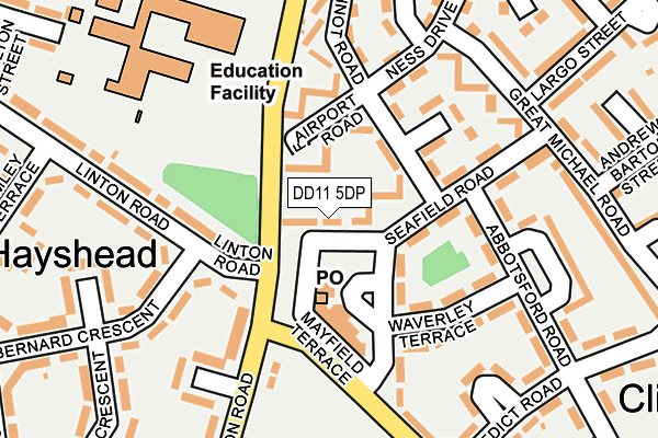 DD11 5DP map - OS OpenMap – Local (Ordnance Survey)