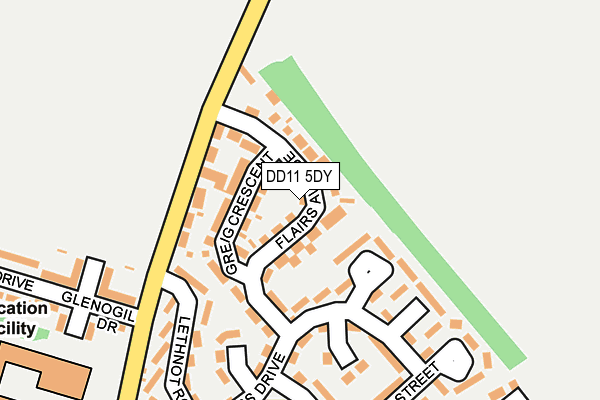 DD11 5DY map - OS OpenMap – Local (Ordnance Survey)