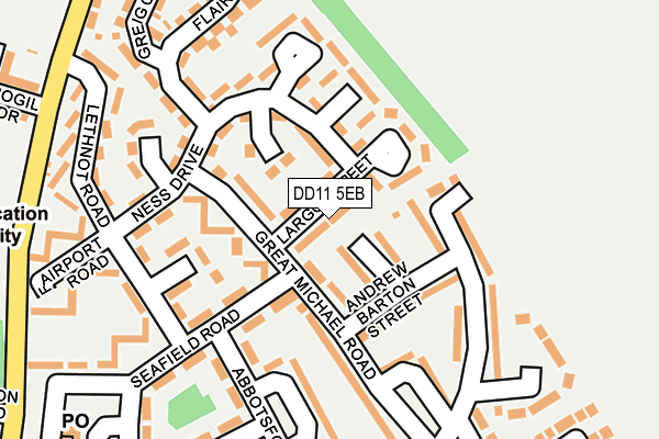 DD11 5EB map - OS OpenMap – Local (Ordnance Survey)