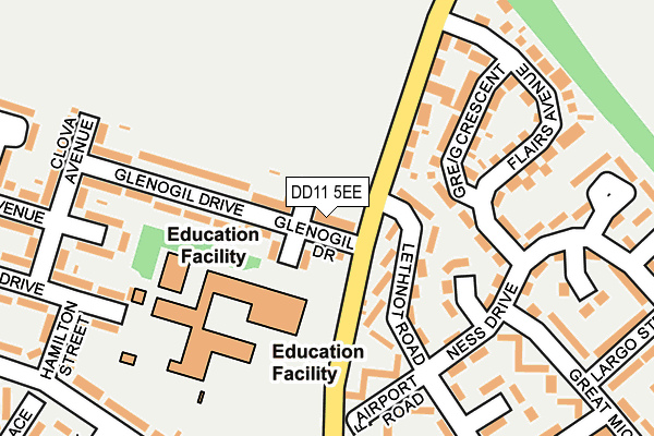 DD11 5EE map - OS OpenMap – Local (Ordnance Survey)