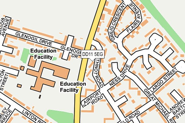 DD11 5EG map - OS OpenMap – Local (Ordnance Survey)