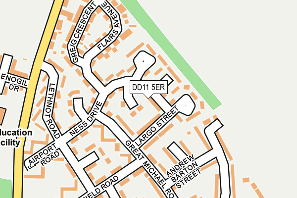 DD11 5ER map - OS OpenMap – Local (Ordnance Survey)