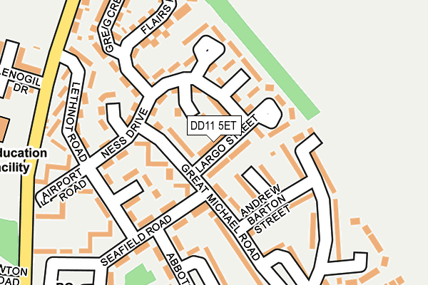 DD11 5ET map - OS OpenMap – Local (Ordnance Survey)