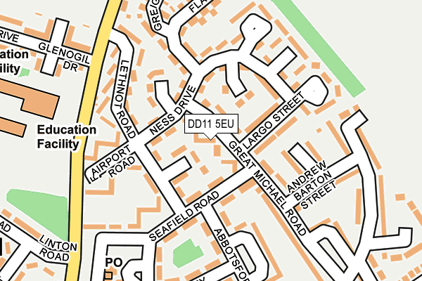 DD11 5EU map - OS OpenMap – Local (Ordnance Survey)