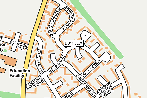 DD11 5EW map - OS OpenMap – Local (Ordnance Survey)