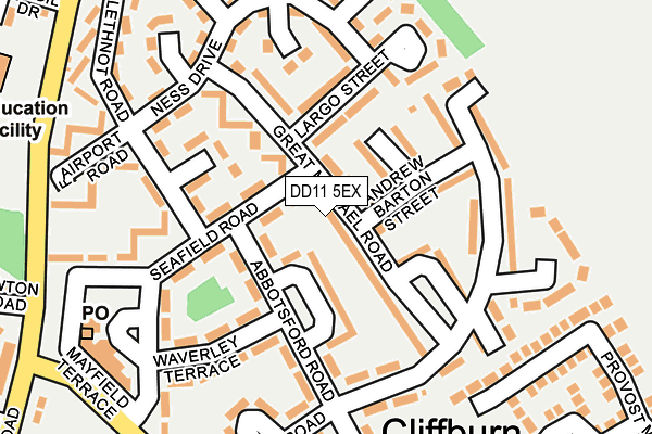 DD11 5EX map - OS OpenMap – Local (Ordnance Survey)