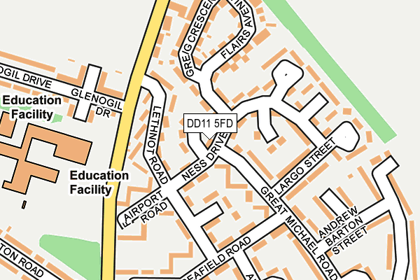 DD11 5FD map - OS OpenMap – Local (Ordnance Survey)