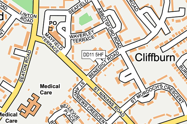 DD11 5HF map - OS OpenMap – Local (Ordnance Survey)
