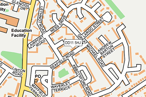 DD11 5HJ map - OS OpenMap – Local (Ordnance Survey)