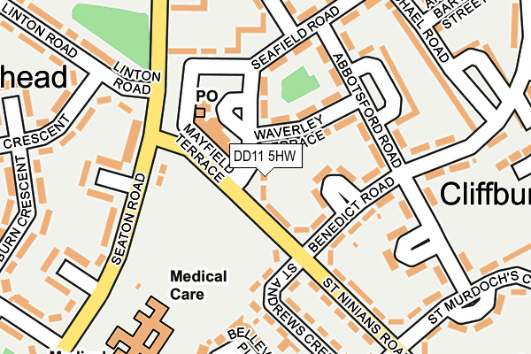 DD11 5HW map - OS OpenMap – Local (Ordnance Survey)