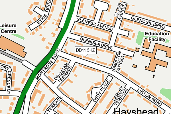 DD11 5HZ map - OS OpenMap – Local (Ordnance Survey)