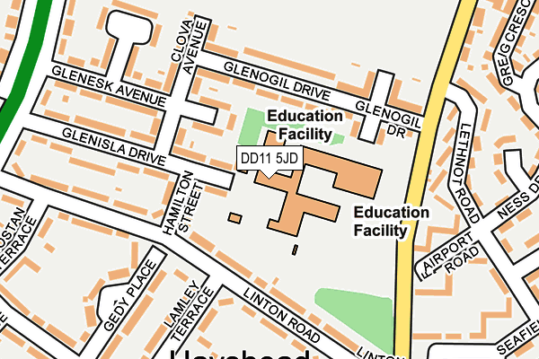 DD11 5JD map - OS OpenMap – Local (Ordnance Survey)