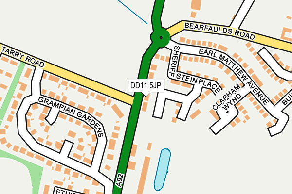 DD11 5JP map - OS OpenMap – Local (Ordnance Survey)