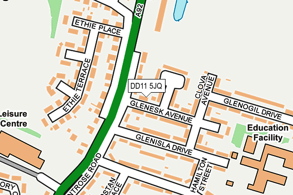 DD11 5JQ map - OS OpenMap – Local (Ordnance Survey)