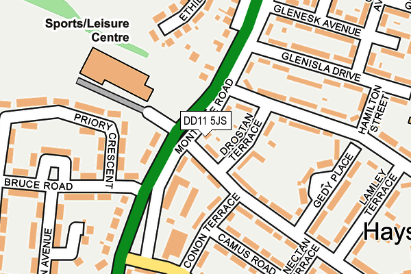 DD11 5JS map - OS OpenMap – Local (Ordnance Survey)