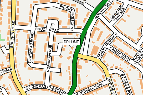 DD11 5JT map - OS OpenMap – Local (Ordnance Survey)