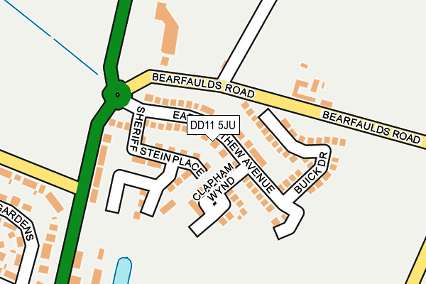 DD11 5JU map - OS OpenMap – Local (Ordnance Survey)