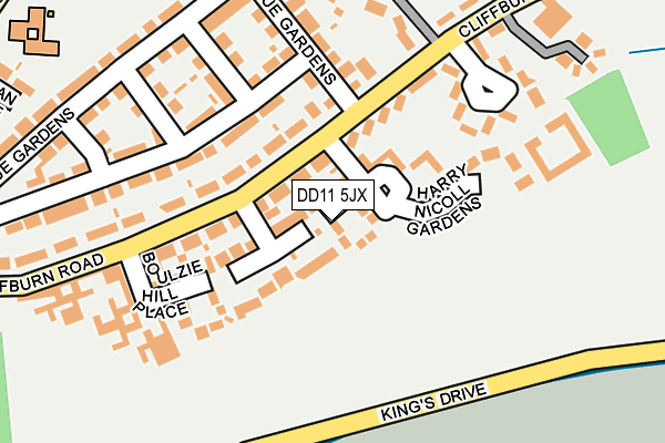 DD11 5JX map - OS OpenMap – Local (Ordnance Survey)