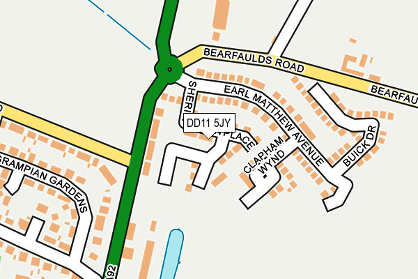 DD11 5JY map - OS OpenMap – Local (Ordnance Survey)