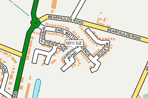 DD11 5JZ map - OS OpenMap – Local (Ordnance Survey)