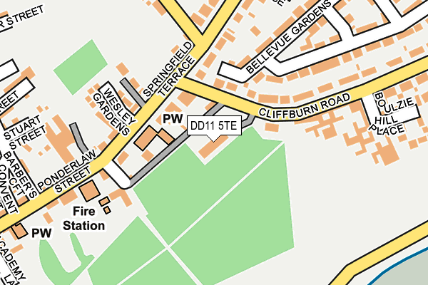 DD11 5TE map - OS OpenMap – Local (Ordnance Survey)