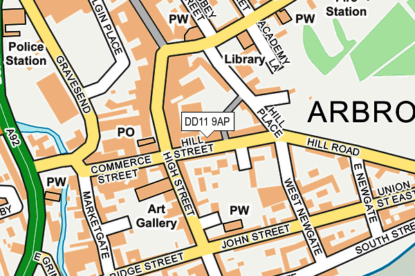 DD11 9AP map - OS OpenMap – Local (Ordnance Survey)