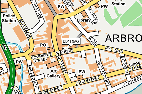 DD11 9AQ map - OS OpenMap – Local (Ordnance Survey)
