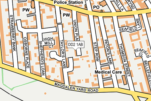DD2 1AB map - OS OpenMap – Local (Ordnance Survey)