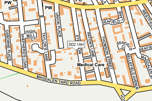 DD2 1AH map - OS OpenMap – Local (Ordnance Survey)