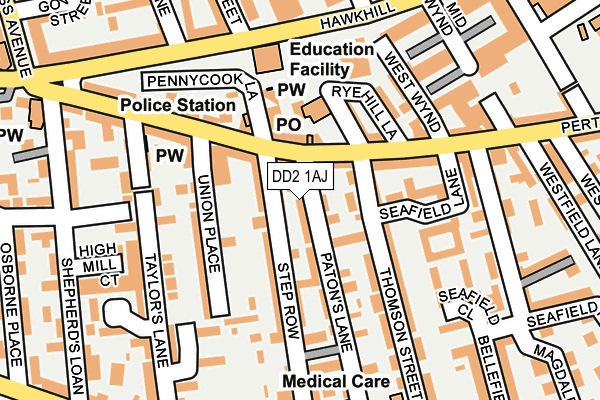 DD2 1AJ map - OS OpenMap – Local (Ordnance Survey)