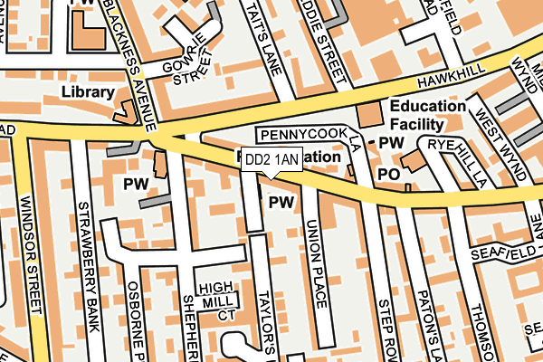 DD2 1AN map - OS OpenMap – Local (Ordnance Survey)