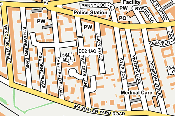 DD2 1AQ map - OS OpenMap – Local (Ordnance Survey)