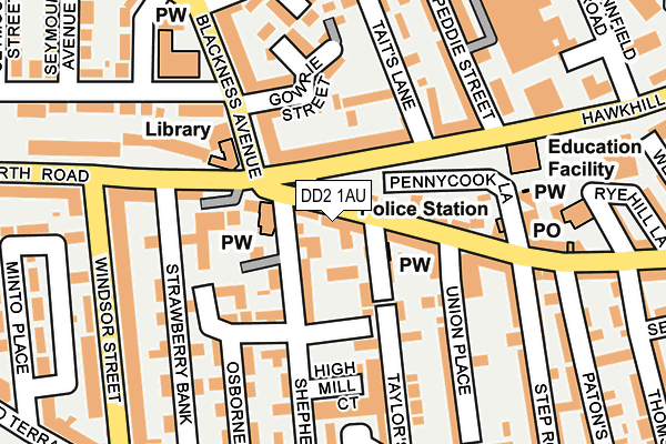 DD2 1AU map - OS OpenMap – Local (Ordnance Survey)