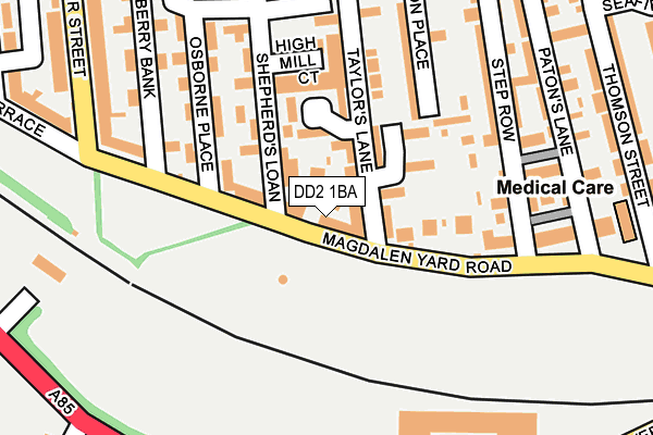 DD2 1BA map - OS OpenMap – Local (Ordnance Survey)