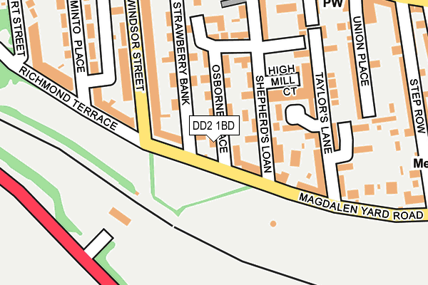 DD2 1BD map - OS OpenMap – Local (Ordnance Survey)