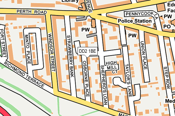 DD2 1BE map - OS OpenMap – Local (Ordnance Survey)