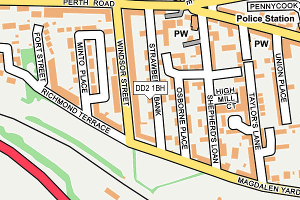 DD2 1BH map - OS OpenMap – Local (Ordnance Survey)