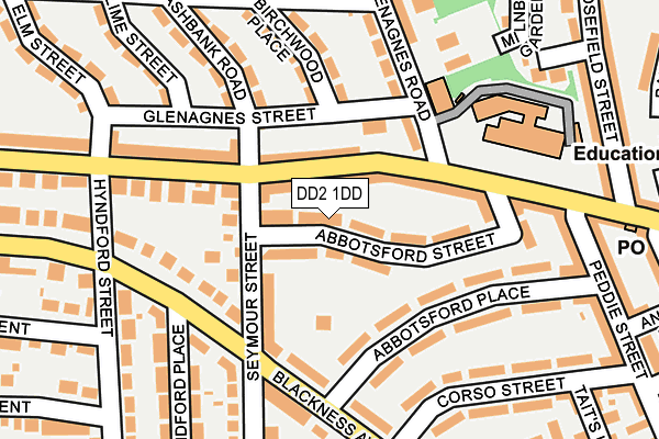 DD2 1DD map - OS OpenMap – Local (Ordnance Survey)