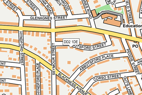 DD2 1DE map - OS OpenMap – Local (Ordnance Survey)