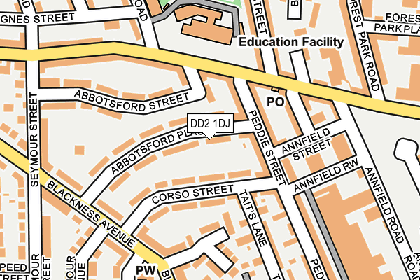 DD2 1DJ map - OS OpenMap – Local (Ordnance Survey)