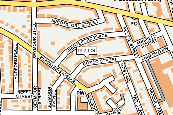 DD2 1DR map - OS OpenMap – Local (Ordnance Survey)