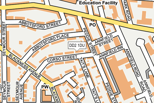 DD2 1DU map - OS OpenMap – Local (Ordnance Survey)