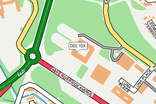 DD2 1DX map - OS OpenMap – Local (Ordnance Survey)