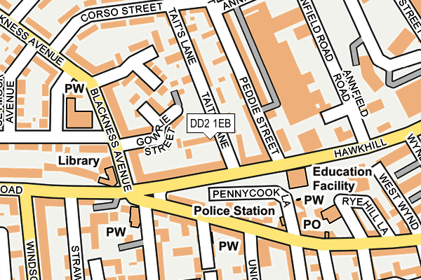 DD2 1EB map - OS OpenMap – Local (Ordnance Survey)