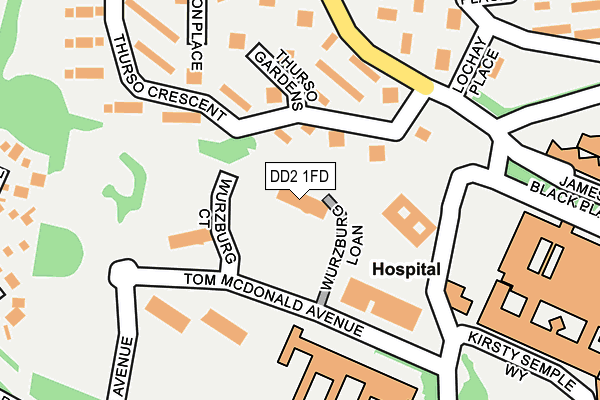 DD2 1FD map - OS OpenMap – Local (Ordnance Survey)