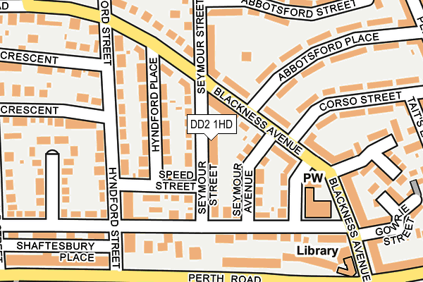 DD2 1HD map - OS OpenMap – Local (Ordnance Survey)
