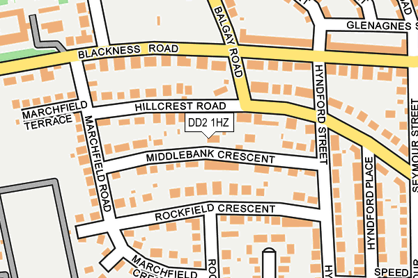 DD2 1HZ map - OS OpenMap – Local (Ordnance Survey)