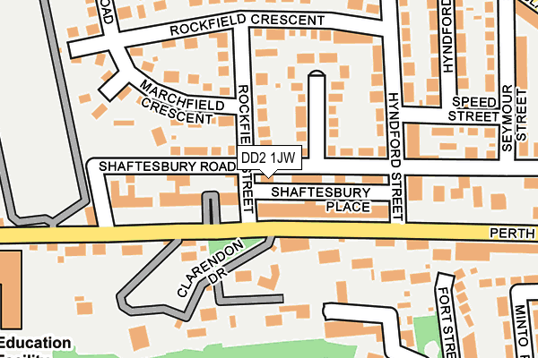 DD2 1JW map - OS OpenMap – Local (Ordnance Survey)