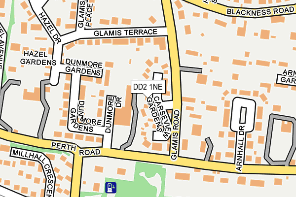 DD2 1NE map - OS OpenMap – Local (Ordnance Survey)