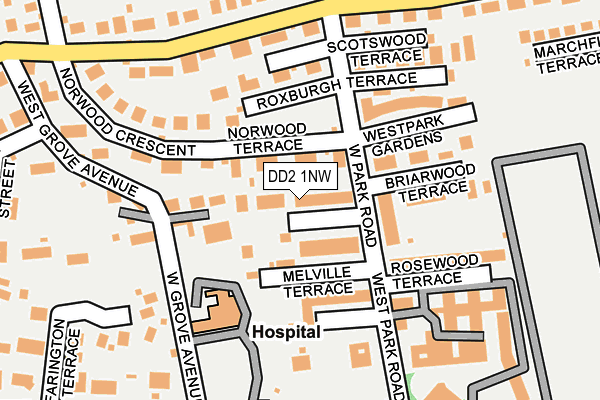 DD2 1NW map - OS OpenMap – Local (Ordnance Survey)